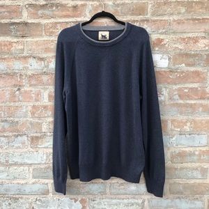 Refectory Gray Sweater Mens Grey Crewneck Cotton Knit Pullover XL Soft